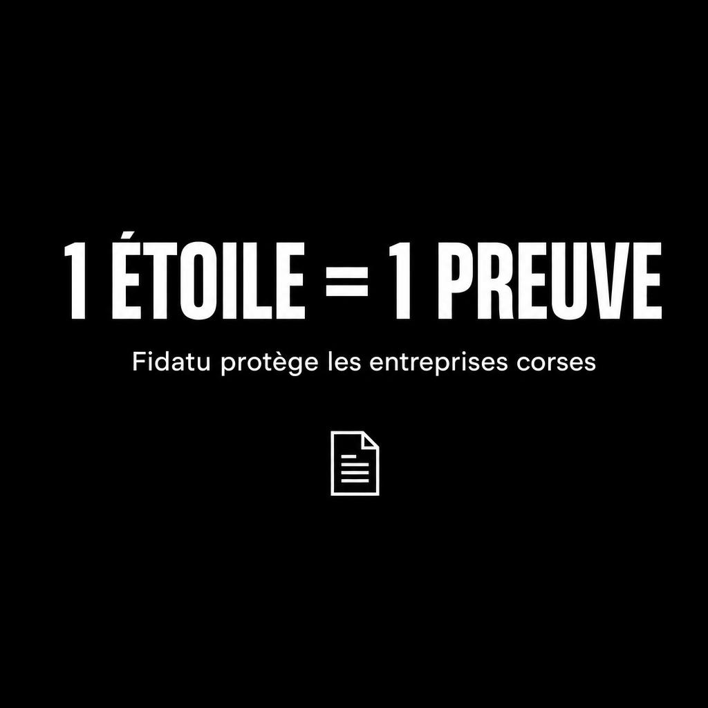 Affiche noire 1 étoile = 1 preuve
